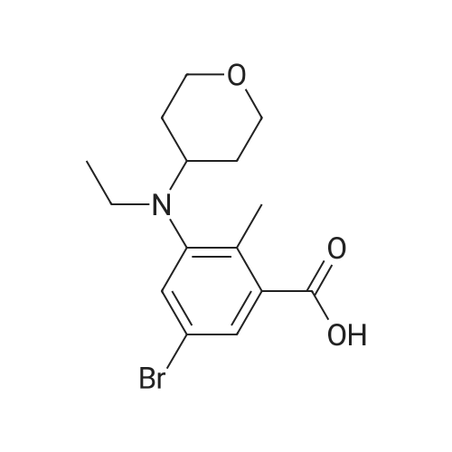 5-Bromo-3-(ethyl(tetrahydro-2H-pyran-4-yl)amino)-2-methylbenzoic acid