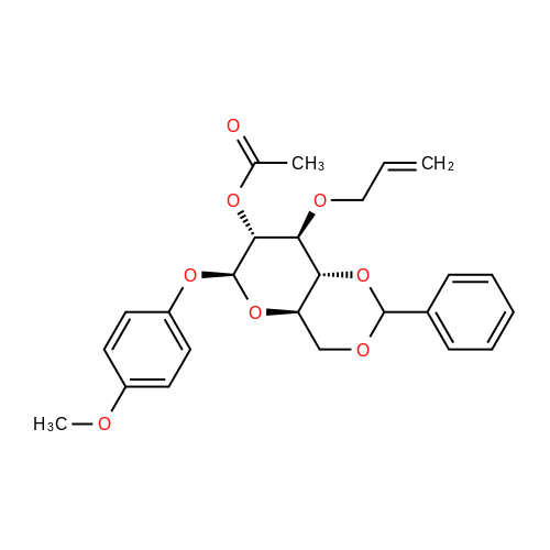 4-MEthoxyphenyl 2-o-acetyl-3-o-allyl-4,6-o-benzylidene-beta-d-glucopyranoside