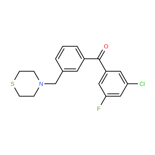 3-Chloro-5-fluoro-3'-thiomorpholinomethyl benzophenone